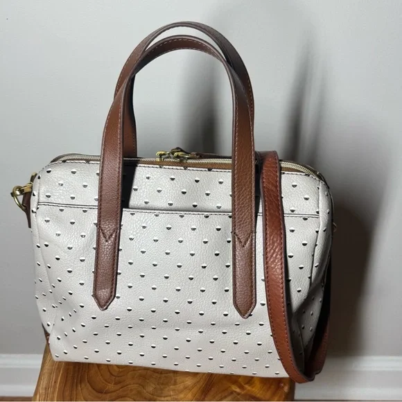Fossil Hailey Polka Dot Crossbody Satchel - Picture 6 of 12